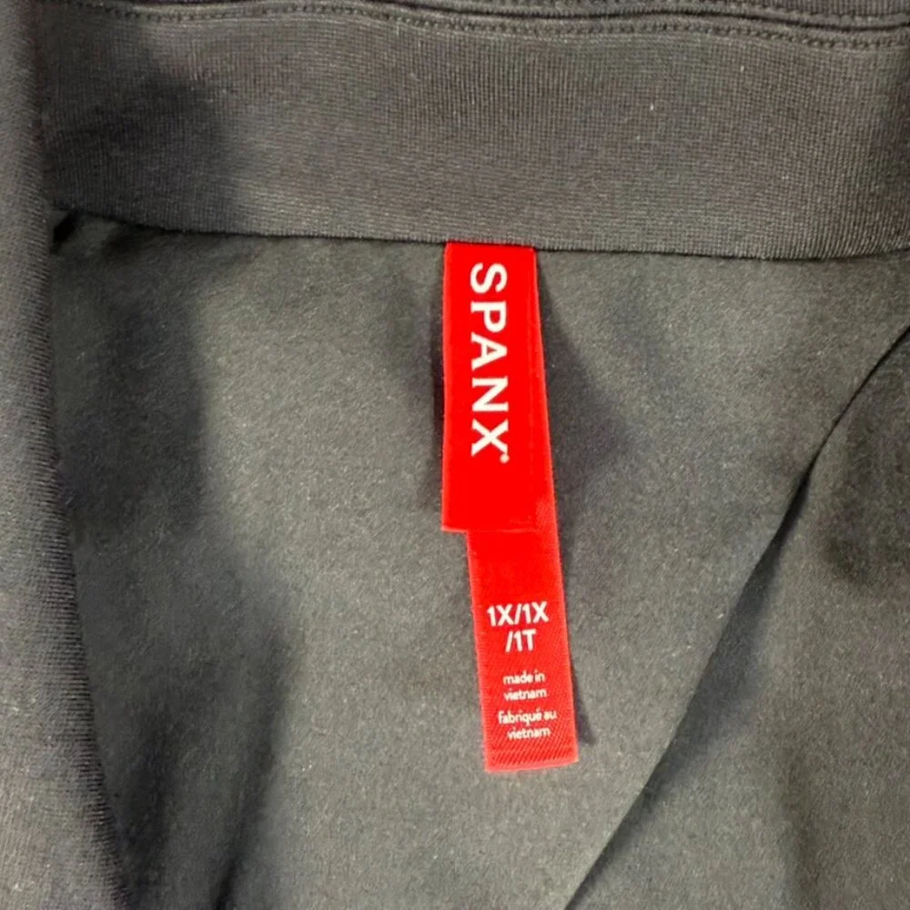 Spanx Womens Perfect Asymmetric Tailored Vest Ponte Knit Black Size 1X Work NWT - Picture 7 of 12